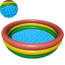 3 RING INFLATABLE POOL 126 LTS WITH INFLATABLE BOTTOM SUMMER BEACH - 彩色 - 查看 3