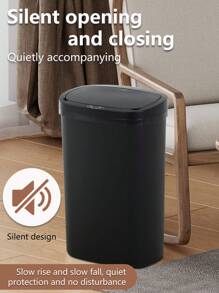 DOPINMIN 13 Gallon Trash Can Kitchen Trash Can Automatic Garbage Can With Lid Touch Free High-Capacity Motion Sensor For Home Kitchen Bedroom Bathroom Office Kitchen Waste Bin Wateproof Trash Bin - Black - View 5