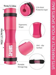 Squat Pad Set - Foam Barbell Pad For Squats Cushion, Lunges & Bar Padding For Hip Thrusts - Standard Weight Bar Pad - With Ankle Straps, Wrist Straps For Weightlifting Gym Accessories - Multicolor - View 5