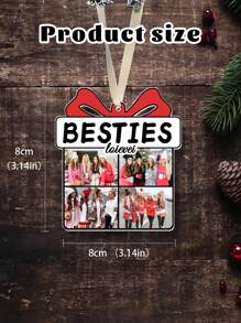 Customized Besties Photo Christmas Ornament 2024, Personalized Best Friend Forever Xmas Ornament, Picture Soul Sister BFF Bestie Ornament, Personalized Besties Ornament Christmas Add Picture,Personalized Gifts, Holiday Gifts, Valentine's Day, Christmas, Personalized Decorations