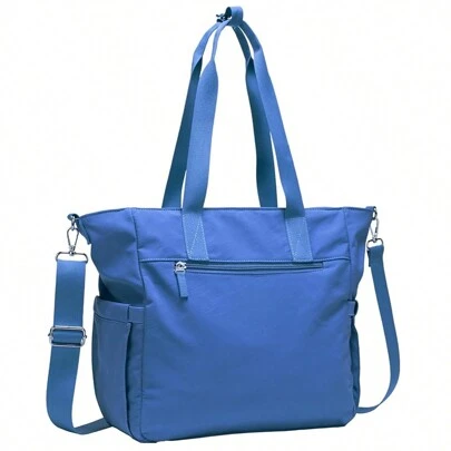 经典优雅大容量女士手提包，办公室工作通勤笔记本电脑单肩包，时尚都市休闲度假轻便多功能尼龙斜挎包