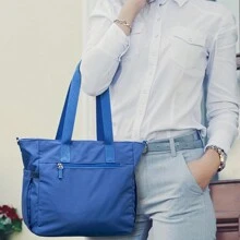 经典优雅大容量女士手提包，办公室工作通勤笔记本电脑单肩包，时尚都市休闲度假轻便多功能尼龙斜挎包