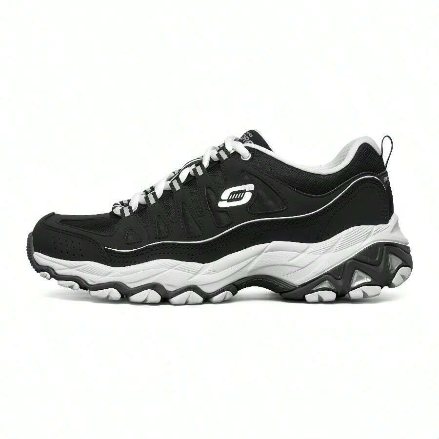 Skechers D'lites Vintage Black & White Panda Sneakers, Casual Shoes With Height Increase & Slimming