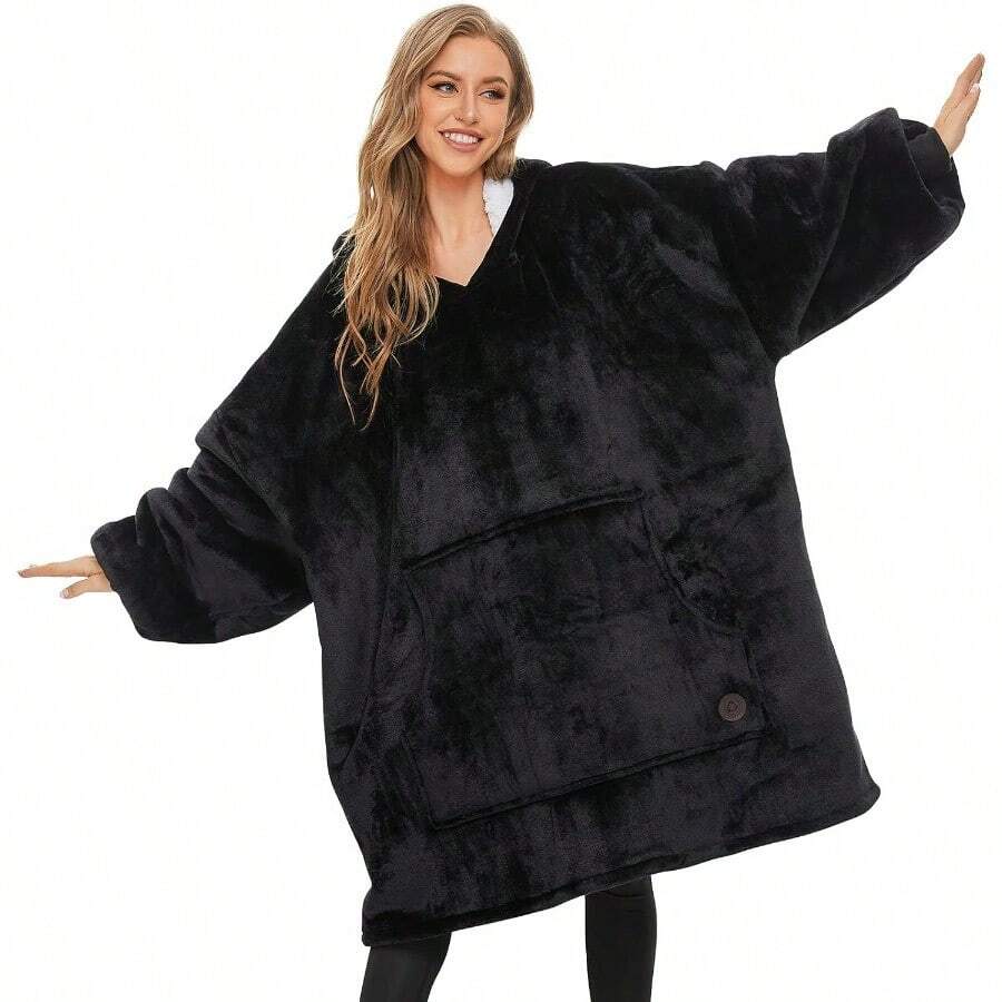 Manta con capucha con diseño de tres Puddles, sudadera tipo manta grande y esponjosa para adultos mujeres y hombres, manta con capucha cálida y cómoda, regalo para mamá y novia - 1 - Ver 1