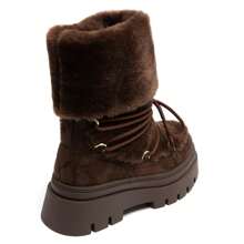 Bottes Four Styles Après-Ski à Plateform Avec Lacets Croisés Décoratifs - Brown - View 4