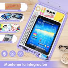 Caja Organizadora De Archivos A4, Colección y Organización de Papel A4 Carpeta de Bloc de Notas A4, Papel de Cartón , Tablero de Dibujo, Tablero de Archivo A4 - Morado - Ver 4