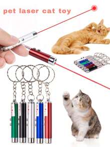 1pc/2pcs/5pcs Random Mini Portable Laser Pointer Cat Toy, Pet Training Interactive Toy, Aluminum Alloy Laser Pointer Wand With White LED + Infrared, Pet Cat Teaser Laser Pen