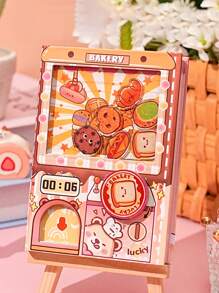 Capsule Machine Design Compact Interesting Mini Notebook, Motivational Text, Stylish Stress Relief Thick Notepad Back To School - one-size - View 13