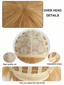 短层尖刺蓬松直发 10 英寸黑绿金发灰橙白色动漫角色扮演假发带刘海适合帅酷男士男孩成人或儿童卡通人物头发万圣节角色扮演派对假发自然外观耐热合成头发带刘海假发适合日常学校服装穿着经典时尚假发适合节日感恩节生日礼物适合圣诞节装饰和 1 个假发帽 - 需要自己造型 - 黃色 - 查看 10