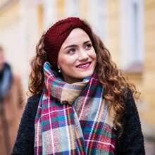 新款秋冬季保暖时尚面料时尚头带女士多用途日常佩戴 - 彩色 - 查看 7