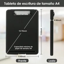 A4 File Organizer Box, A4 Paper Collection And Organization A4 Notepad Folder, Cardboard Paper, Drawing Board, A4 File Board - Black - View 3