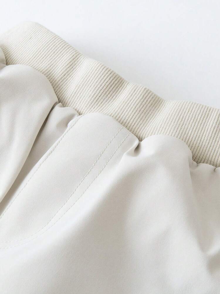 mini bala Girls' Heat-Retaining Warm Pants 2024 Winter New Collection - Khaki - View 6