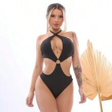 Kit 2 May Beach Women's Bikini Type Hot Paint Swimsuit Ring Wing Delta Body Pool Beach - ĐEN và HẢI QUÂN - Xem 2