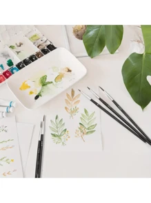 30 件细节画笔套装：#0、#00、#000 多功能画笔，适用于微型模型和工艺品 - 水彩画、丙烯画、油画 - 尼龙毛 返校、返校、学校用品 - 黑色 - 查看 3