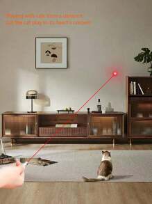 1pc/2pcs/5pcs Random Mini Portable Laser Pointer Cat Toy, Pet Training Interactive Toy, Aluminum Alloy Laser Pointer Wand With White LED + Infrared, Pet Cat Teaser Laser Pen