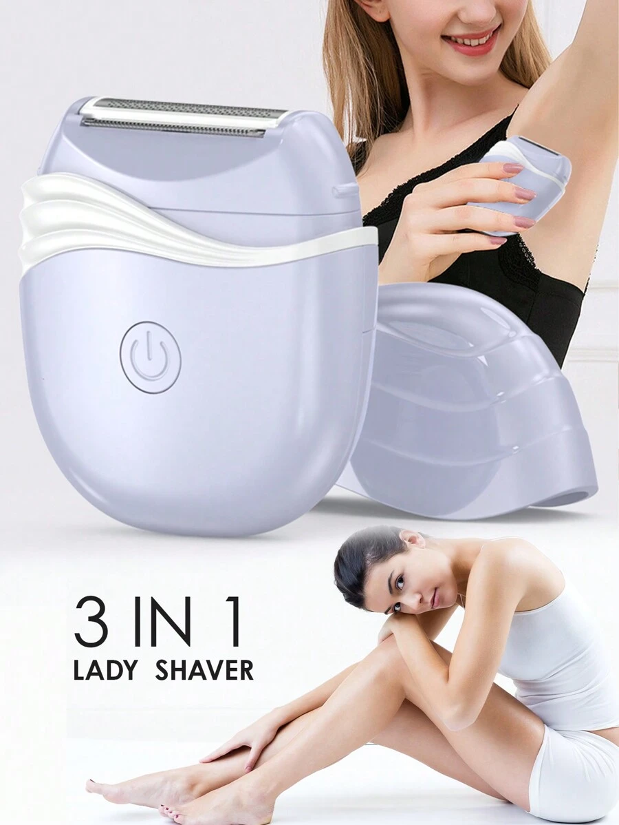 ShineSense 女士电动脱毛器，便携式脱毛仪，女士剃毛器，三合一多功能无线电动修剪器，适用于身体、腿部、腋下、比基尼部位私处脱毛