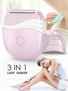 ShineSense 女士电动脱毛器，便携式脱毛仪，女士剃毛器，三合一多功能无线电动修剪器，适用于身体、腿部、腋下、比基尼部位私处脱毛 - MG308 - 查看 9