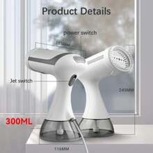 Máquina de planchar de ropa de mano, pequeña máquina de planchar a vapor para el hogar, plancha eléctrica, planchado de ropa, portátil, buen almacenamiento