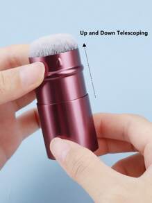 1支/3支装新款可伸缩化妆刷，多功能化妆工具套装，包含腮红刷、散粉刷、粉底刷、遮瑕刷、修容刷、古铜粉刷、散粉刷、粉底刷、腮红刷 - 彩色 - 查看 12