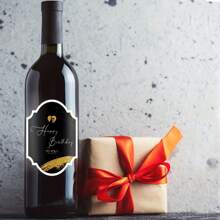 2 件装葡萄酒贴纸、生日快乐酒瓶标签、葡萄酒瓶贴纸、香槟和起泡酒自粘贴纸、生日快乐派对装饰、男女生日礼物、啤酒瓶标签 - 生日快樂 - 查看 4