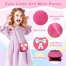 个性化字母钱包，独特钱包，蝴蝶结钱包，小女孩钱包，S码钱包，斜挎包，S码生日礼物，适合2-7岁女孩