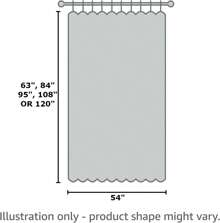 Dos (2) paneles de cortinas de ventana transparentes: juego de cortinas en diferentes longitudes (63", 84", 95", 108", 120" L) con bolsillo para barra, colores sólidos - Dorado - Ver 2