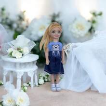 1 peça/2 peças de mini boneca de casal de 14 cm/5,5", acompanha roupas e sapatos de boneca, fantasia de festa para adultos, acessórios para boneca, presente de aniversário, Dia das Mães, presente de Natal, ótimo como lembrancinha de casamento. (Observação: o padrão de algumas roupas pode ser enviado aleatoriamente, mas o estilo é o mesmo.)