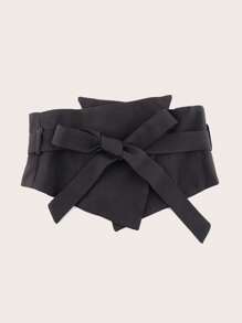 1 chiếc thắt lưng bản rộng thời trang thanh lịch, đa năng, có ve áo, thắt lưng cho nữ, phù hợp với váy, áo sơ mi, áo khoác, phụ kiện thắt lưng corset cho nữ, trang phục cao bồi miền Tây, trang phục đồng quê, thắt lưng đen cổ điển, thắt lưng corset cho nữ, trang phục định hình eo, làm thon gọn eo và kiểm soát bụng, trang phục Halloween - màu đen - Xem 3