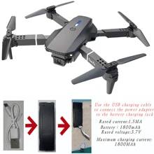 E88 Drone, Three Sided Obstacle Avoidance, Dual Camera Switching, Six Directional Gyroscope, One Click Takeoff, One Click Landing, Takeoff And Landing, Forward And Backward, Left And Right Flight, Suitable For Beginners, Great Christmas Gift, Birthday Gift, New Year Gift - Multicolor - View 11