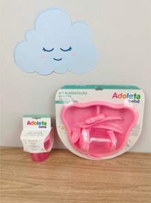 8-Piece Food Introduction Kit: Plate With Dividers + Cup + 2 Spoons + 4 Feeding Containers - 淺粉色 - 查看 6