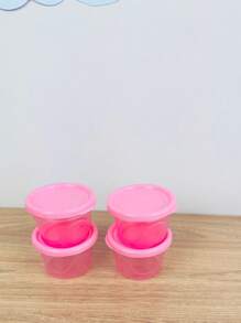 8-Piece Food Introduction Kit: Plate With Dividers + Cup + 2 Spoons + 4 Feeding Containers - 淺粉色 - 查看 5