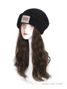 [Hạt dẻ rang trong cát nóng phủ đường với đường] Mũ tóc giả tất cả trong một cho nữ mùa thu đông mới đan tóc giả lộ mặt cho phụ nữ - Nhiều màu - Xem 8