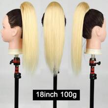 #613 Blonde Straight Drawstring Ponytail Clip In Hair Extensions Unprocessed Human Hair Extensions 16-26Inch For Women - S613 - View 4