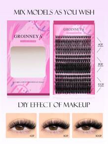 GROINNEYA 15排 C 卷单根睫毛簇 DIY 睫毛簇 自然外观 & 纤细 & 超柔软 可重复使用单根分段假睫毛 适合初学者在家或外出使用 睫毛簇、睫毛簇、单根睫毛、睫毛、假睫毛 - C - 查看 5