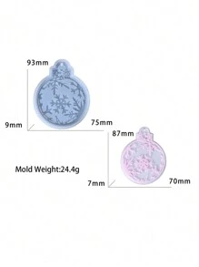 1 件圆形吊坠环氧树脂模具手工饰品钥匙扣项链硅胶模具石膏香薰石家居装饰圣诞 DIY 模具 - mold - 查看 16