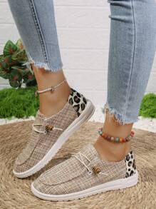 Zapatillas slip-on casuales para mujer, ligeras y cómodas - Caqui - Ver 1