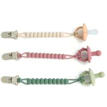 新款时尚硅胶奶嘴链，可爱心形奶嘴夹，适用于大多数奶嘴和牙胶，婴儿礼物，圣诞礼物