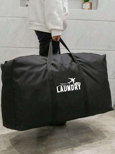 תיק נסיעות מתקפל 1/2 יחידות, תיק נייד יוניסקס עם קיבולת גדולה, דוגמת כביסה, אביזר נסיעות רב תכליתי, תיק מזוודות מבד אוקספורד, תיק אריזה, תיק אחסון למעבר, מתאים לחדר מעונות, השכרה, מעונות בית ספר, תיק אחסון בגדים ומצעים עמיד בפני לחות ואבק, תיק ציוד חזרה לבית הספר, אביזרי בית ספר, ציוד לימודי