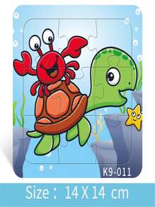 1 Set mit 9 Stücke dickem Schaum Wal, Katze, Schildkröte, Astronaut geformte Puzzles, Bildungsgeschenke für Kinder, Weihnachtsgeschenk