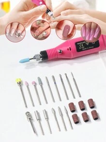 LULAA 专业美甲护理套装，指甲锉和磨甲器，指甲和足部护理套装，家用和沙龙专用指甲锉套装，指甲抛光工具，新年送给女孩的最佳礼物 - 彩色 - 查看 5