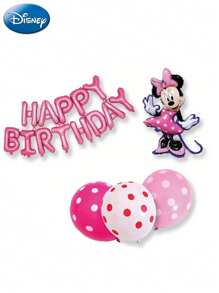 Disney 21件套粉色主题气球套装，生日派对装饰用品，适用于圣诞节、毕业典礼、订婚、结婚纪念日、纪念活动、公司活动、拍照等场合，也是馈赠亲朋好友的绝佳礼物。 - 風格3 - 查看 6
