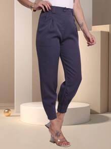CARROT JOGGER PANTS TAILORED FOR WOMEN WITH ZIPPER HEM - Grey - View 2