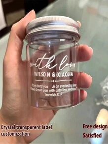 48 水晶标签转移贴纸定制姓名标签纸防水卡通图案转移姓名贴纸透明 - 彩色 - 查看 2