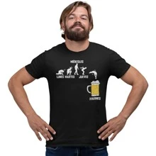 Playera Semana De La Cerveza Algodón Peinado PREMIUM - Negro - Ver 1
