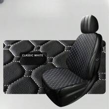 高品质皮革绗缝多色防滑舒适汽车座椅坐垫套装，3 件前排座椅 + 后排座椅套 - 查看 11