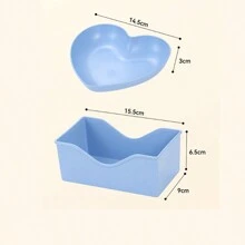 加厚塑料心形餐盘，可作零食碟、水果盘、坚果盘，日式风格，情人节礼物 - 彩色 - 查看 10