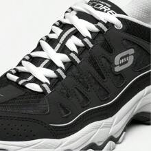 Skechers D'lites Vintage Black & White Panda Sneakers, Casual Shoes With Height Increase & Slimming