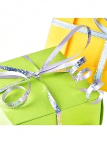 1 Paquete de Cinta rizadora, Cinta rizadora metalizada para globos, cinta para envolver regalos, cinta para decorar globos, cinta brillante para manualidades, Navidad, cumpleaños, boda, decoración de fiestas (con brillo) - Multicolor - Ver 8