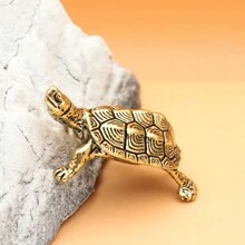 1pc Brass Mini Animal Figurine, Metal Craft Decor, Miniature Landscape Accessory, Gift Birthday Gifts Graduation