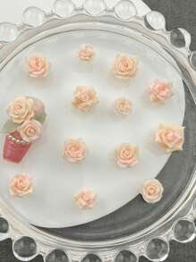 20 phụ kiện trang trí móng tay hình hoa hồng ba chiều thời trang, khắc hoa hồng, đồ dùng làm móng nghệ thuật DIY 10mm - Nhiều màu - Xem 4